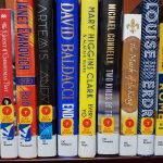 Shelf of new books