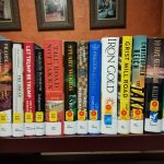 Shelf of new books