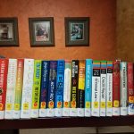 Shelf of new books