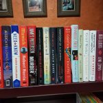 Shelf of new books