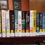 Shelf of new books