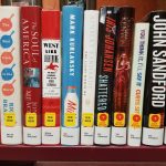 Shelf of new books