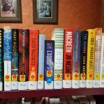 Shelf of new books